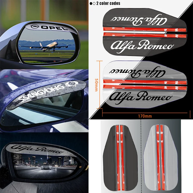 

2pcs Car Rearview Mirror Sticker for Mazda 3 5 6 323 626 RX8 7 MX3 MX5 CX5 Atenza Axela Auto Accessories