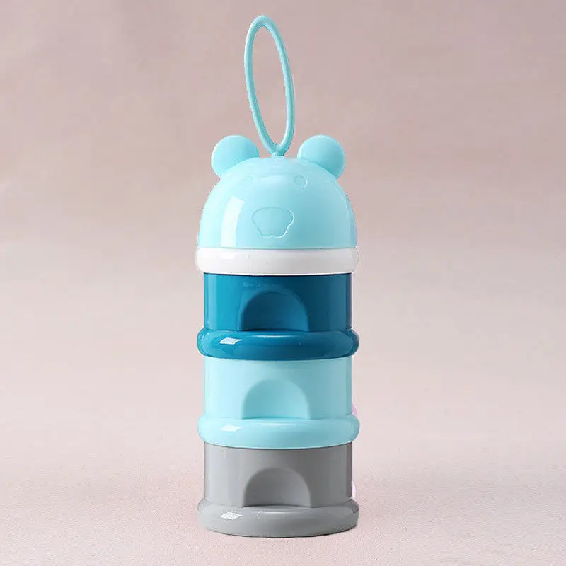 Функциональная трехуровневая коробка для детского молока порошка удобный