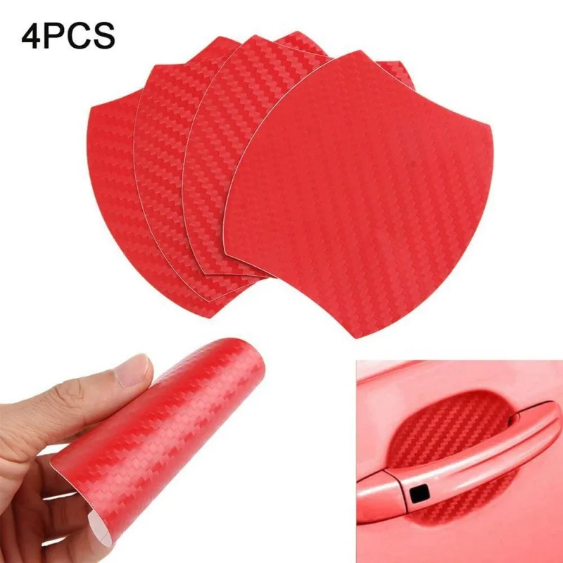 4 шт. Универсальная автомобильная наклейка s ручка пленка для Audi a4 углеродное