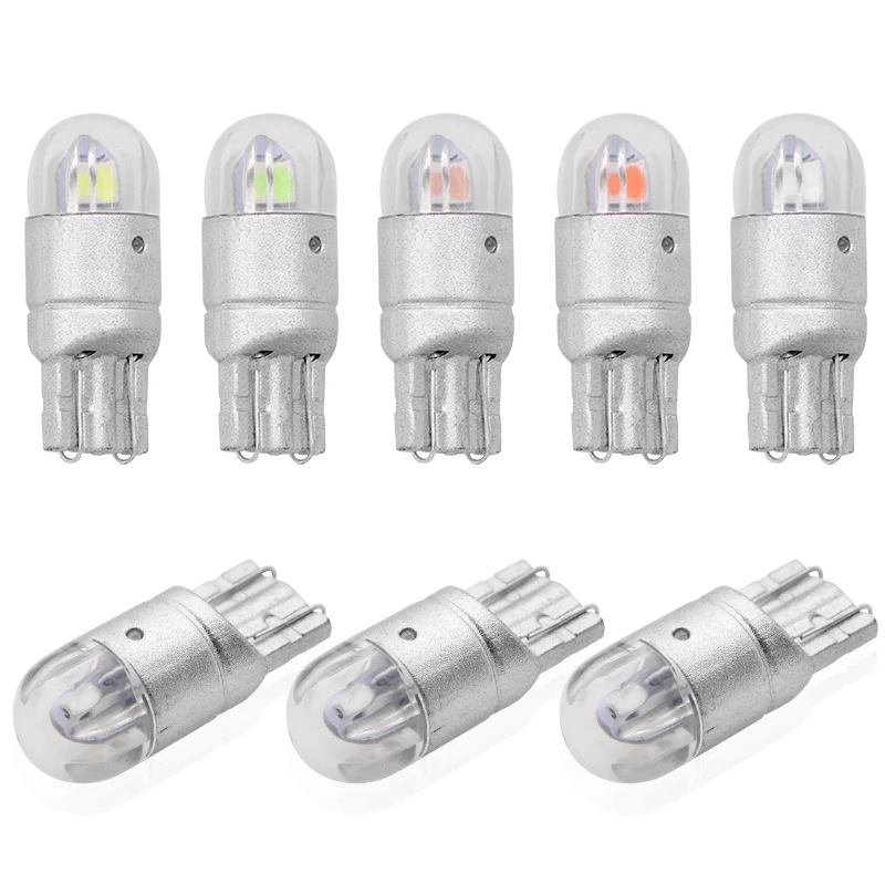 1 шт. сигнальная лампа 3030 T10 2 Led Автомобильная Лампа W5W Led T10 Светодиодные лампы для автомобилей Белый 5W5 зазор резервный Обратный Свет Стайлинг автомобиля
