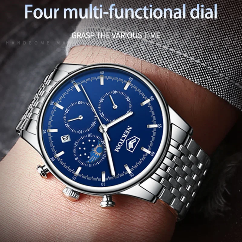 Часы Nektom кварцевые роскошные Простые Модные Звездные Бизнес водонепроницаемые