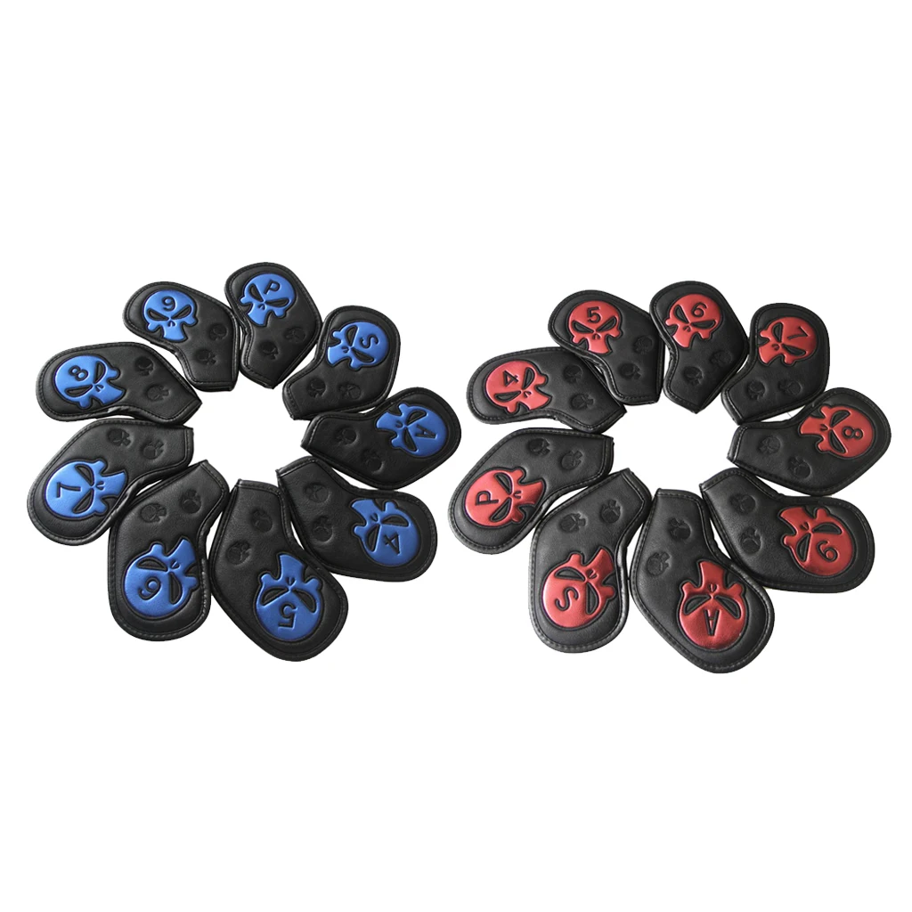 

9Pcs/Set (4,5,6,7,8,9,A,S,P) Skull Golf Club Headcover Protector Iron
