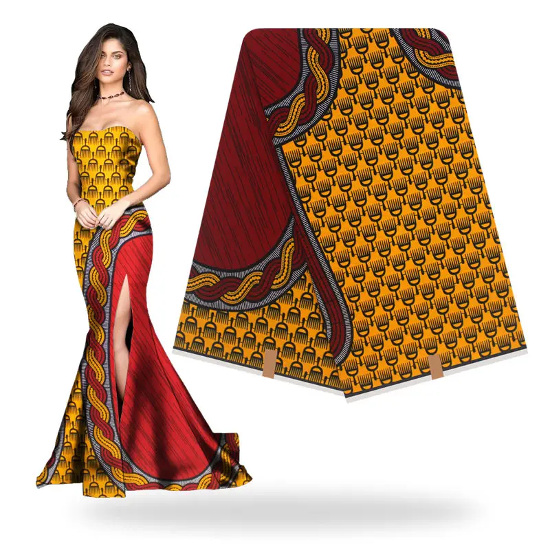 Африканская восковая ткань дешево искусственная для платья в стиле пэчворк