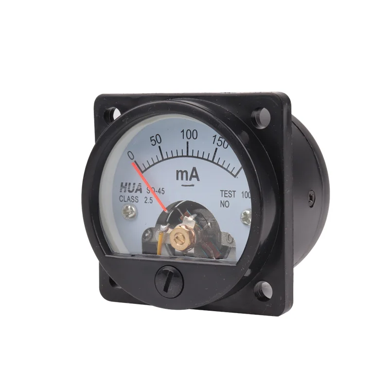 Мазь Хуа так 45 DC mA амперметр со стрелкой Аналоговый Круглый морской Пластик