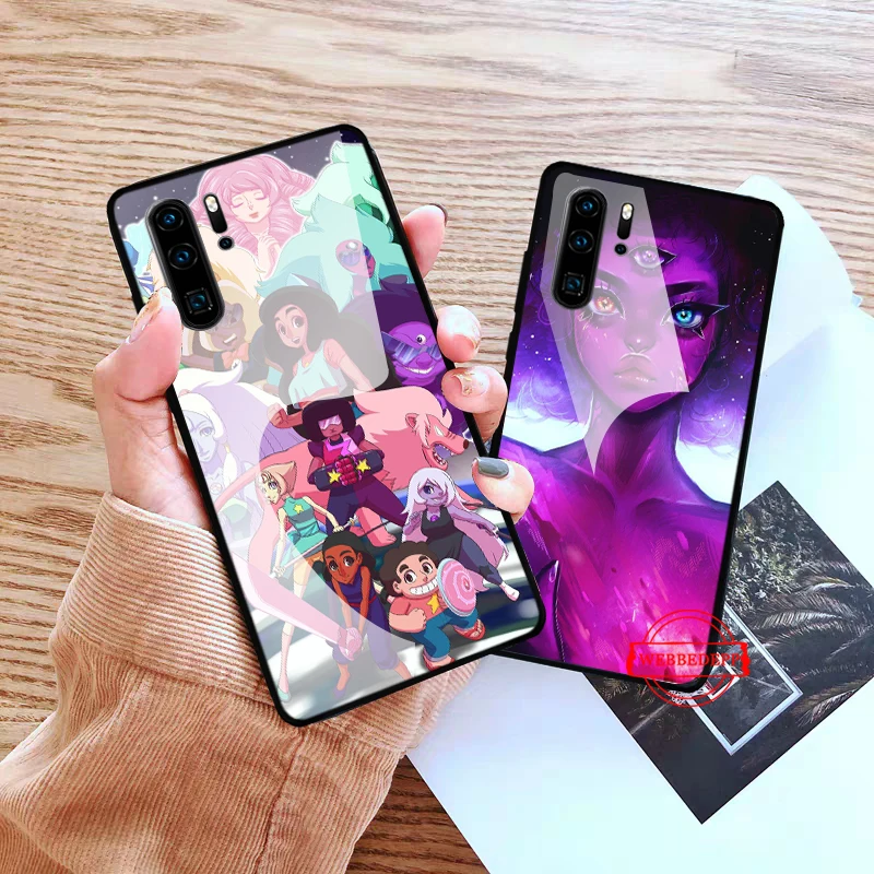 

steven universe real life Glass Case for Huawei P10 lite P20 Pro P30 P Smart honor 7A 8X 9 10 Y6 Mate 20