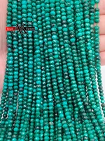 natural stone faceted green malachite beads small section loose spacer for jewelry making diy necklace bracelet 15 3x5mm