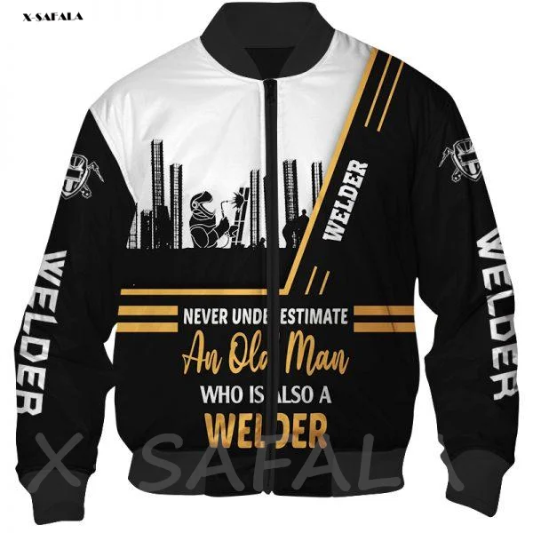 

WELDER True Man 3D Printed Bomber Thick Jacket Man Female Outwear Baseball Flight Pilot Jacket Streetwear Zipper Coat