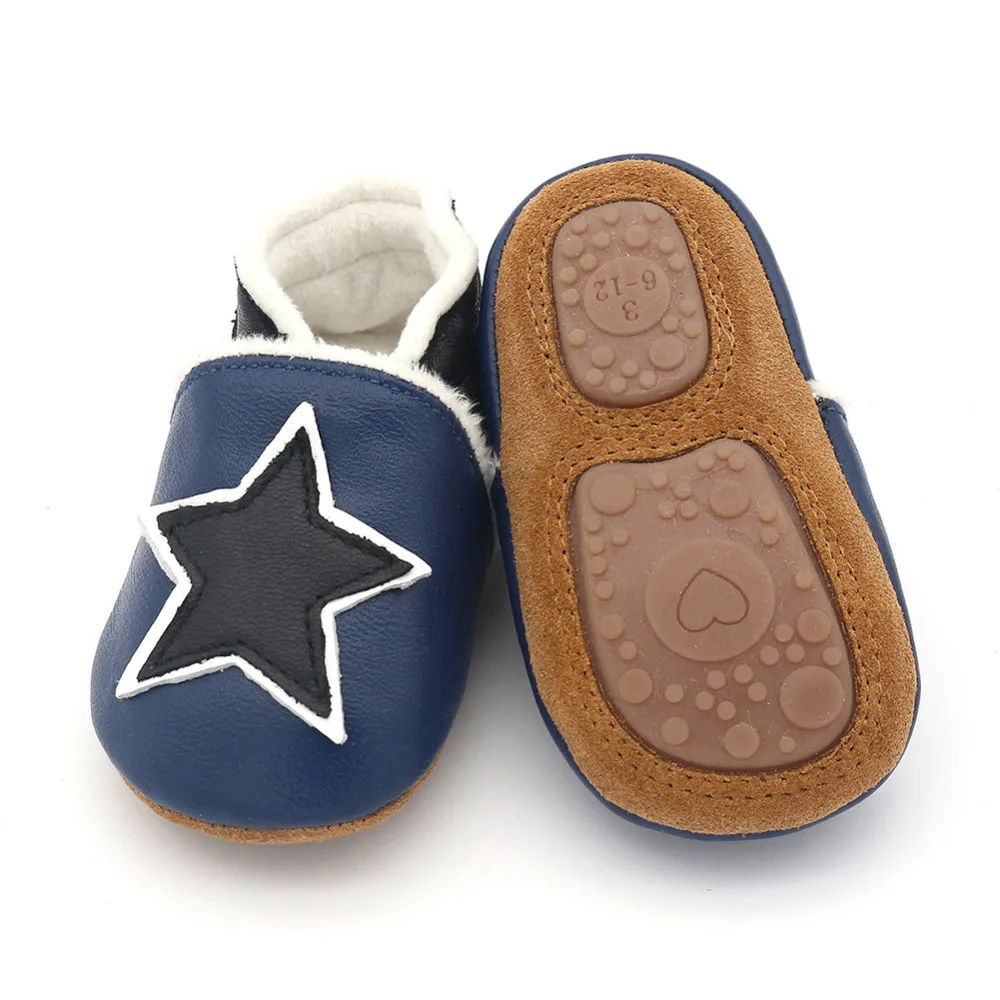 Обувь для новорожденных с мультяшным мехом обувь маленьких девочек и мальчиков
