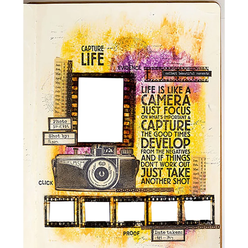 2021 Новые прозрачные штампы в стиле ретро с узором для камеры самостоятельного