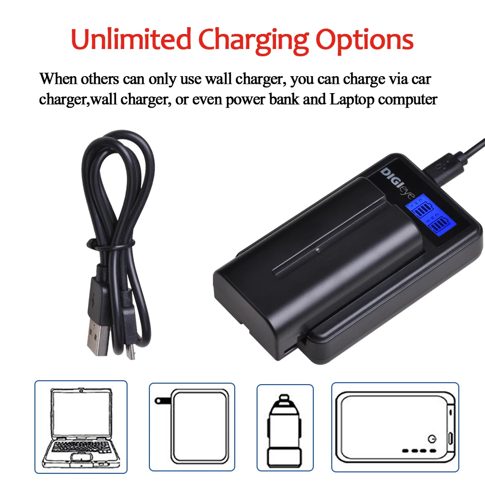 NP-F550 NP-F570 NPF570 Зарядное устройство или ЖК-дисплея для Sony NP F970 F750 F960 F530 F570 и CCD-RV100 SC5 SC9