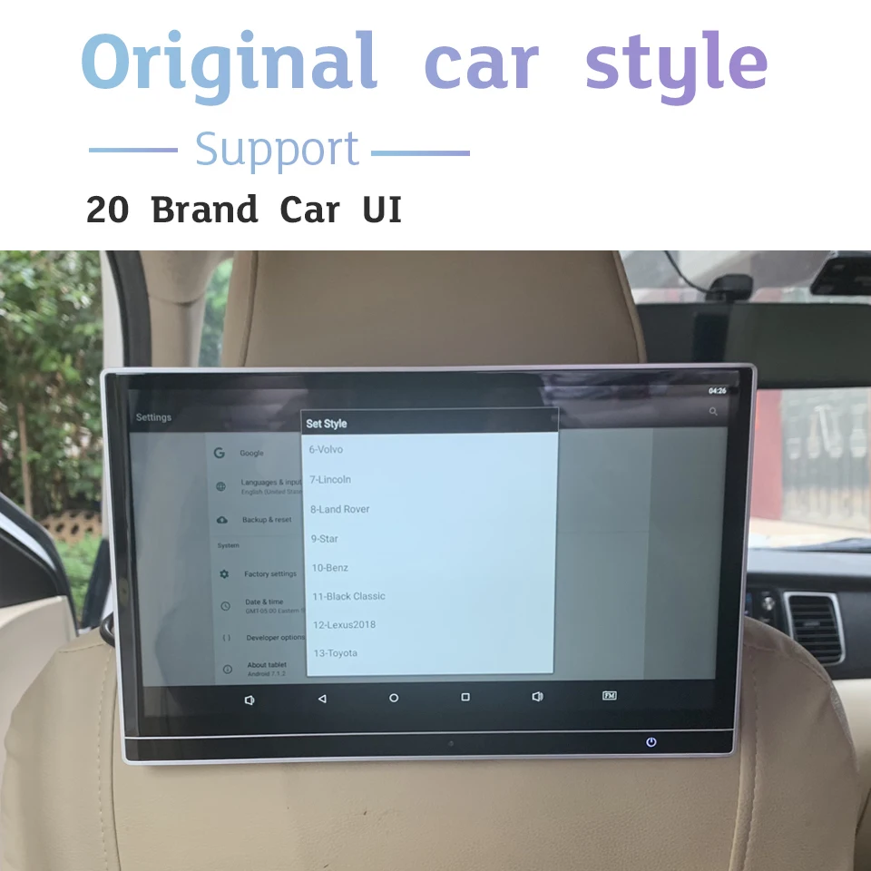 12 5 дюймовый Wifi Bluetooth Android автомобильный тв экран подголовник с монитором для BMW 1 2 3