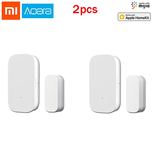 2pcs door sensor Aqara датчик окна двери Zigbee беспроводное подключение умный мини датчик двери работа с Android IOS приложение управление - Цвет: 2pcs door sensor