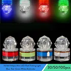 3050100X синий мини светодиодная вспышка рыболовный светильник белый глубокое падение подводной Водонепроницаемый кальмара Строб наживка приманка для рыбы лампы Ligthting