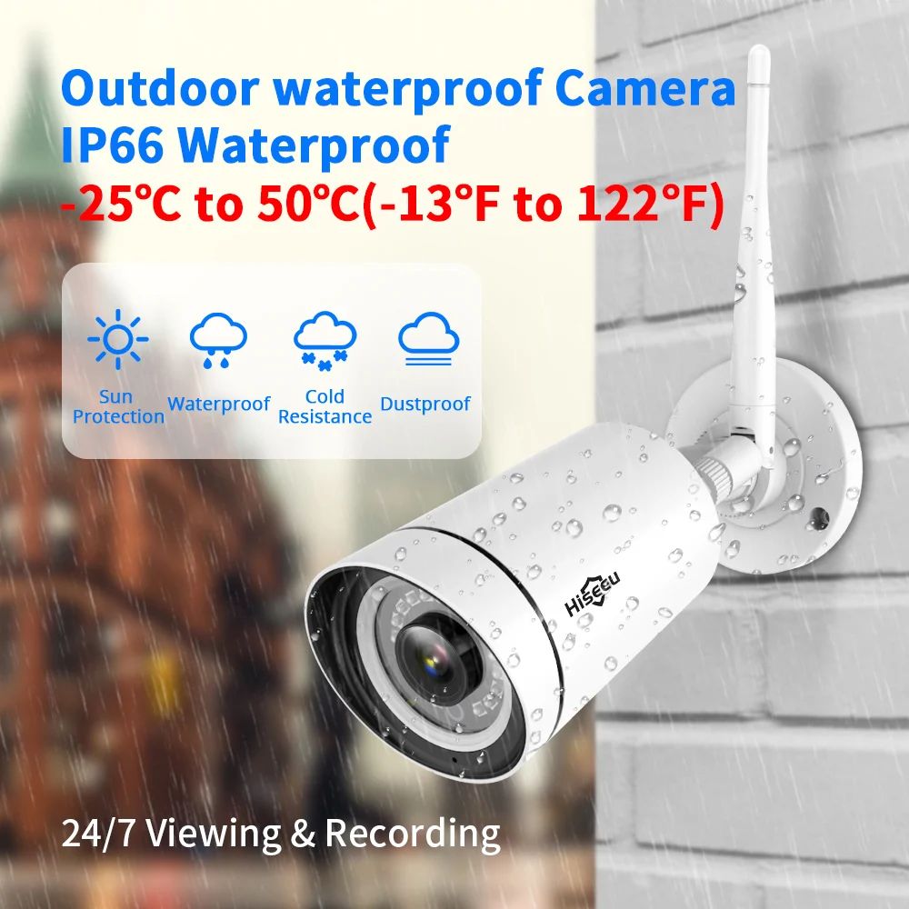 

4CH CCTV Camera Security System Kit Audio Outdoor 3MP IP Camera H.265 P2P Video Surveillance NVR Set