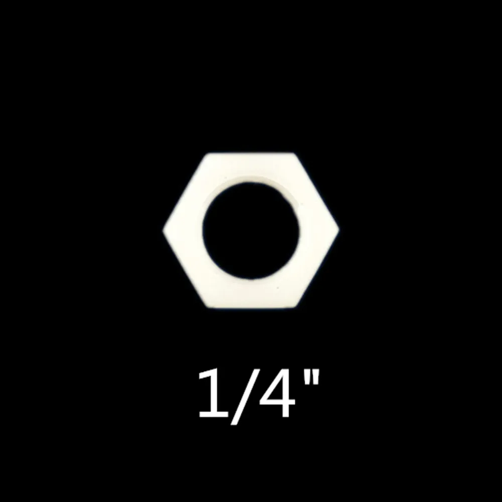 

10 шт., пластиковые гайки с внутренней резьбой, 1/8 дюйма, 1/4 дюйма, 3/8 дюйма, 1/2 дюйма, 3/4 дюйма, фиксирующая гайка, наружная Шестигранная крепежная гайка с уплотнительным кольцом