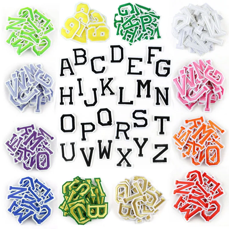 

26pcs English Alphabet Letter A-Z Applique Iron On letters Patch For Clothing Badge Paste For Clothes Bag Shoes wholesale