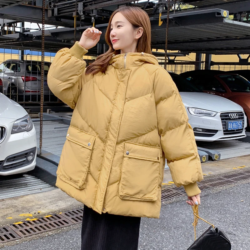 

Oversized Women Parkas 2020 New Fashion Autumn winter Down Jackets Female Winter Coat Hooded Warm Outwear Cotton Padded Jacket