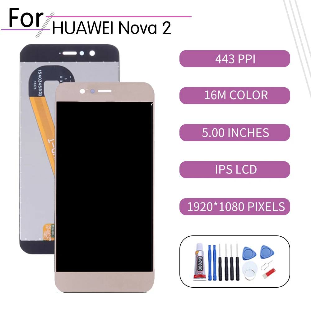 5 0 &quotсенсорный экран для сенсорный дигитайзер сборки Huawei Nova2 ЖК дисплей с рамкой