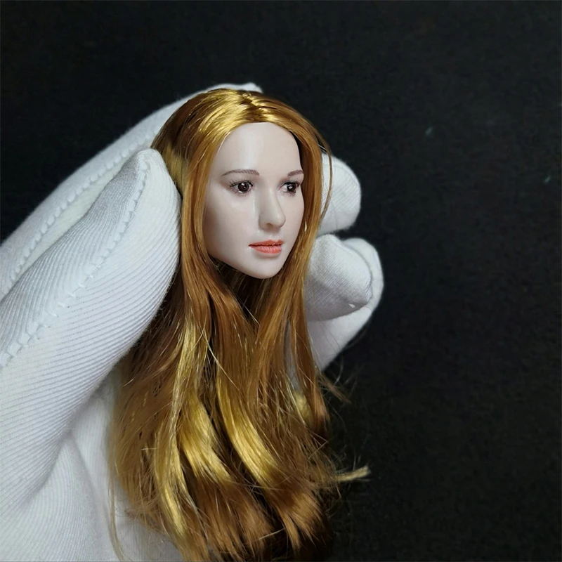 

1/6 female figure blonde hair carving Melissa Benoist Occidental muscle head carving model