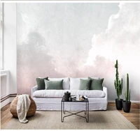 xuesu modern minimalist hand painted color white cloud nordic mural tv background wall custom wallpaper fashion wall covering