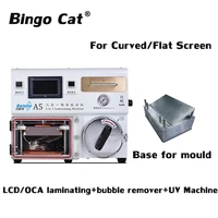 3 in 1 a5 curved lcd screen vacuum laminating machine for samsung s6 s6 s7 s8 s8 edge lcd oca repair bubble remover uv lamp
