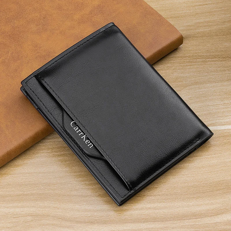 Мужской кошелек в стиле ретро, мужской вертикальный бумажник для карт, повседневный мужской кошелек, многофункциональный кошелек для монет