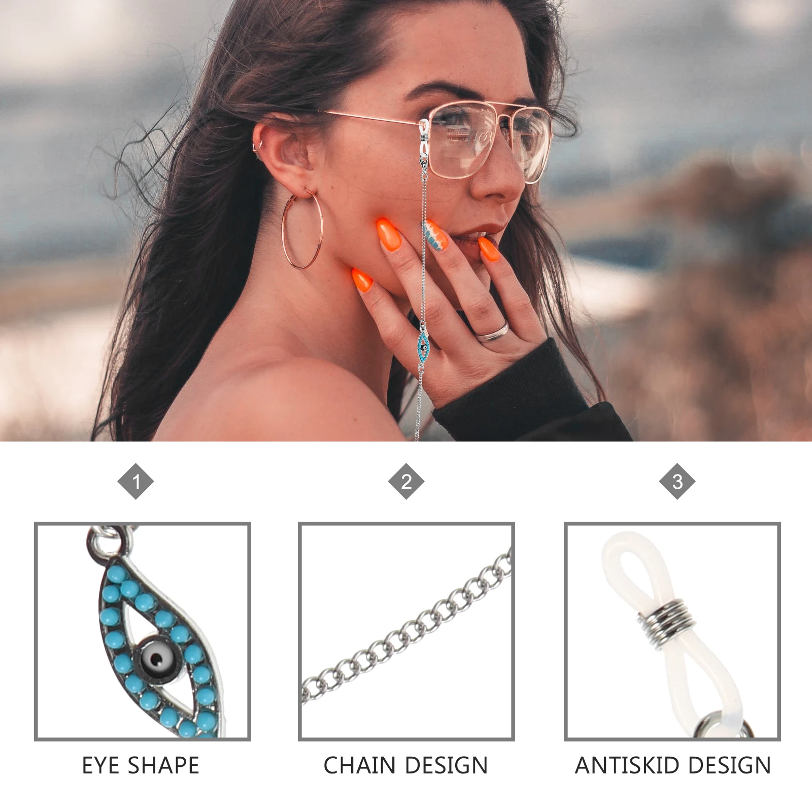 

Portable Glasses Chain Decorative Chain Anti-Lost Glasses Chain Convenient Practical Eyeglass Chain Glasses Chain For Home