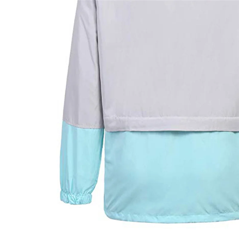 Весенне-осеннее спортивное пальто с капюшоном женское модное лоскутное тонкое
