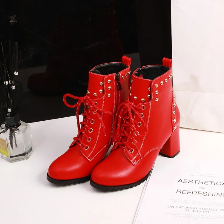 Большие размеры 9 10 11 12 Ботинки Женская обувь Ботильоны для женщин Женские