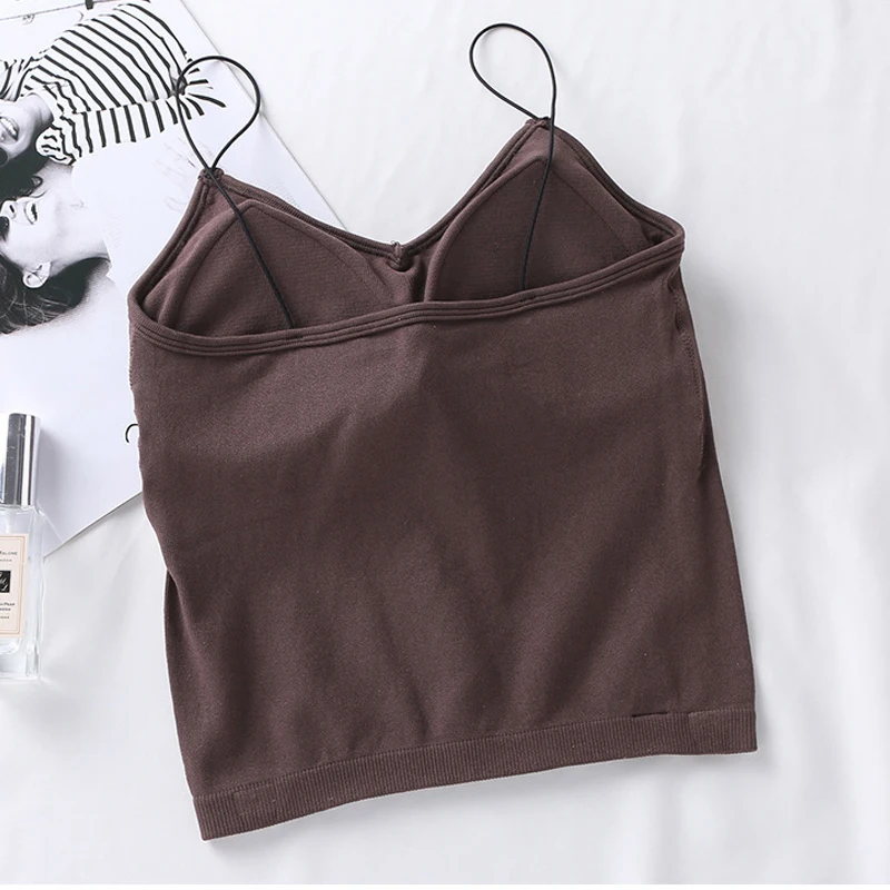 Майка Женская Базовая с V-образным вырезом хлопковая майка на бретелях