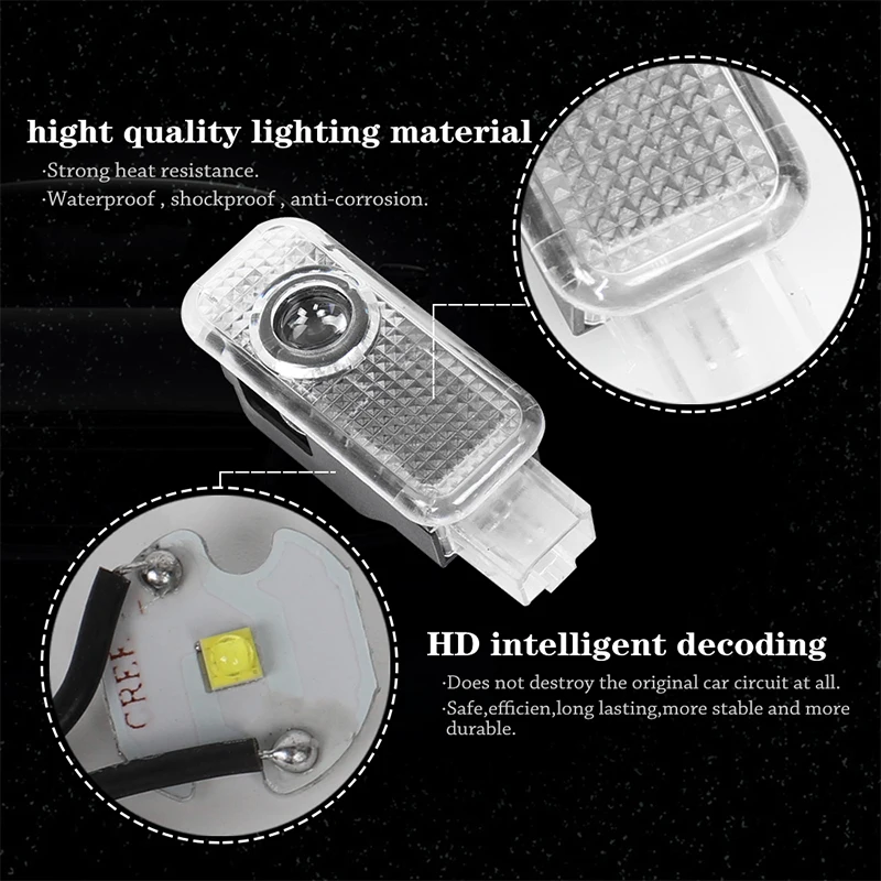 Светодиодная лампа-эмблема с логотипом 4х светильник Подходит для автомобилей A1