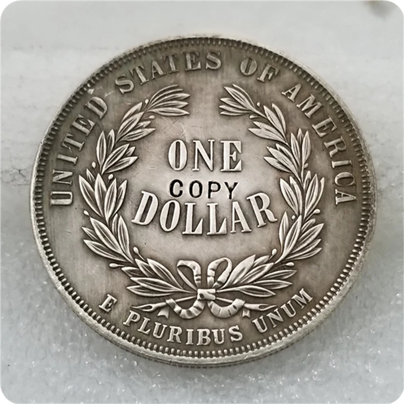 COPY REPLICA 1876 $1 Liberty Seated On Globe Trade Dollar Pattern Judd-1467 Pollock-1618 | Non-currency Coins