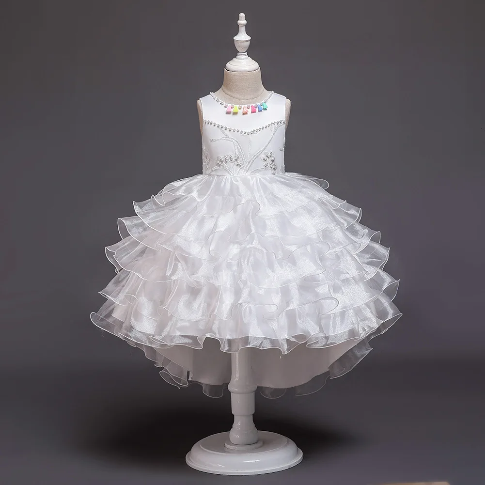 Платье для девочек платье принцессы со шлейфом женщин с цветочным узором плотное