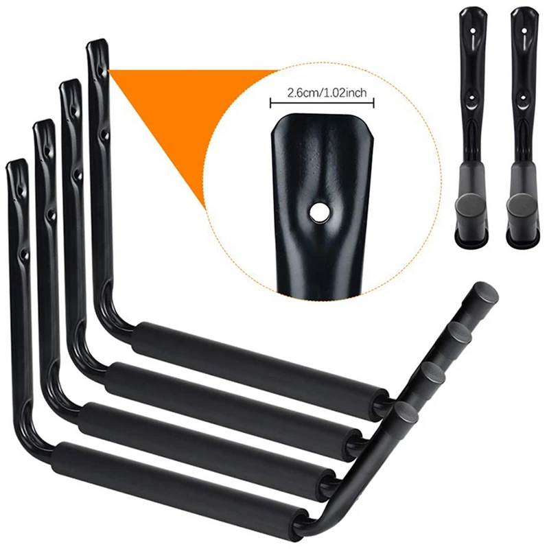 

HOT 4 PCS Indoor Kayak Storage Hooks Kayak Storage Rack Utility Rack & 1x Pressurized Faucet Splash-Proof Foamer