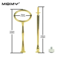 Metal Cake Plate Stand 2 Tier Hardware Oval Shape for Party Gold Tray Food Cake Decorating Rack Holder for Kitchen Home