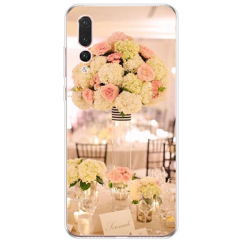 Розовый цветок пион на вазе узор мягкий Силиконовый ТПУ чехол для телефона Huawei P9