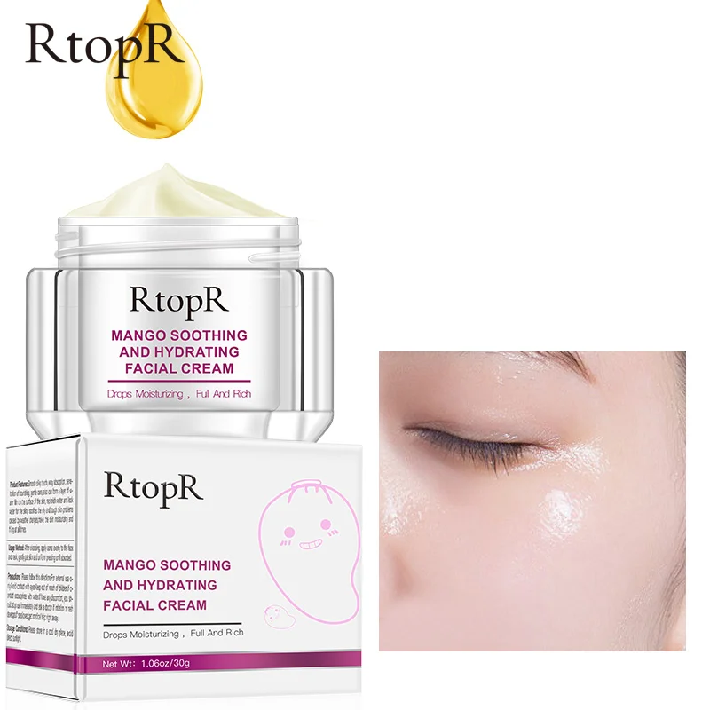 

RtopR Face Cream Anti-Wrinkle Anti Aging Whitening Mango Bright Moisturizing Liquid Tights Nourishing Shrink Pores High Quality