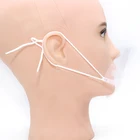 Подвесная прозрачная маска для ушей, съемная противотуманная маска против срыгивания, для кухни, ресторана, смайлик, многоразовая, Прямая поставка