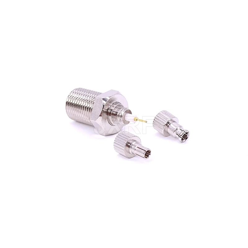 

10PCS RF Coaxial adapter 2 in 1 CRC9 TS9 male to F connector universal F female to CRC9 TS9 two connector General fast shipping
