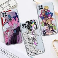 jojo%e2%80%99s bizarre adventure over heaven anime phone case transparent for xiaomi redmi note 8 9 10 11 t lite pro ultra mix 4 k40