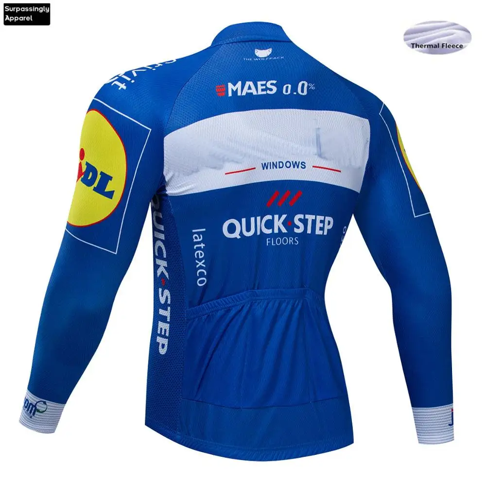 Зимние Синие Quick Step велосипедные Джерси внедорожные Мотокросс Мужская футболка с