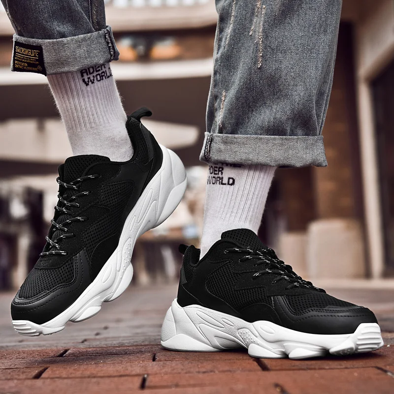 fashion black sports casual sneakers Breathable male breathable informales summer sapatos shoe Shoes Sneaker white 2020 mesh de |