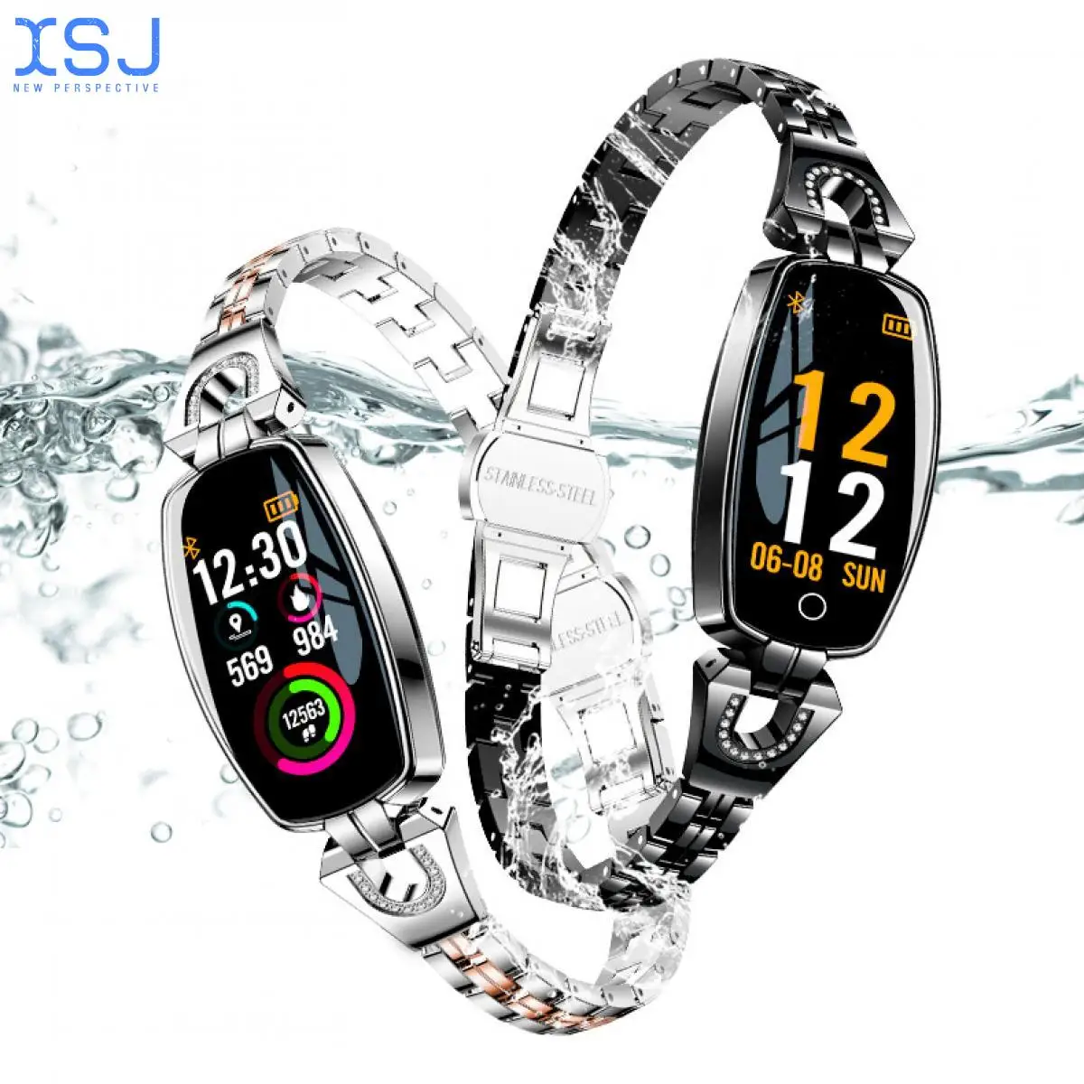 

Смарт-браслет для женщин, спортивные водонепроницаемые Смарт-часы с сенсорным экраном