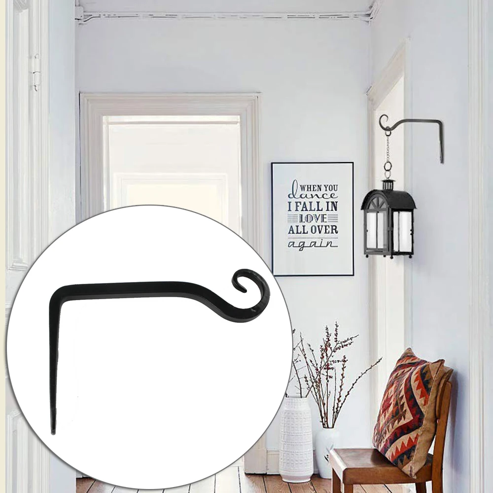 1 шт. черный крючок настенный Железный S Форма Горшки подвесной держатель фонаря