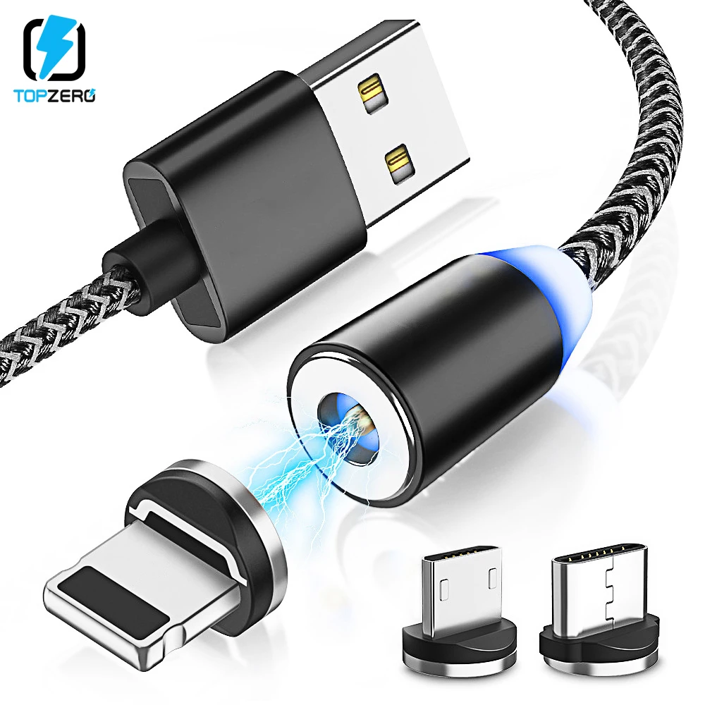 Магнитный зарядный кабель внешний USB для iPhone магнитное зарядное устройство 1 м 2