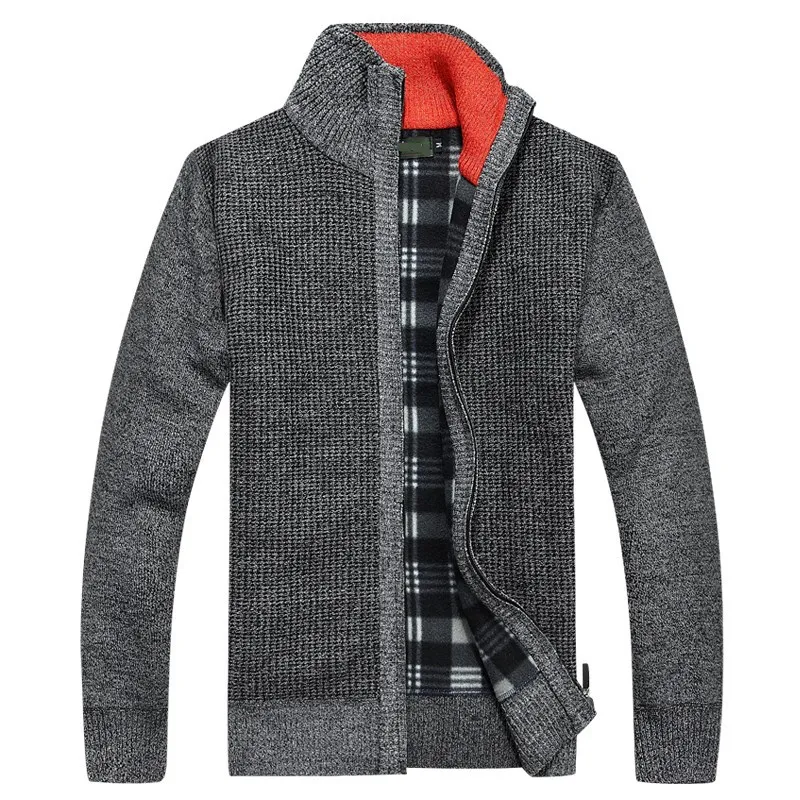 Зимний свитер мужской кардиган толстый теплый Мужская водолазка кашемировый