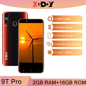 XGODY 9T Pro 3G смартфон на Android 2 ГБ 16 ГБ, четыре ядра, две sim-карты, GPS, 2800 мАч, мобильный телефон, разблокировка, камера 5 Мп, новинка 2020