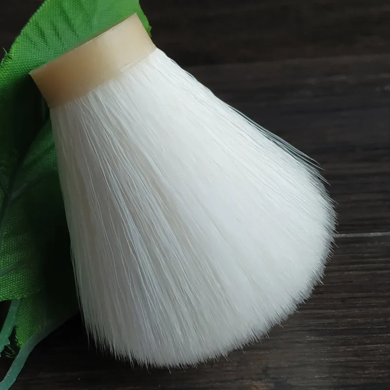 Фото dscosmetic snow white synthetic hair shaving brush knots №2
