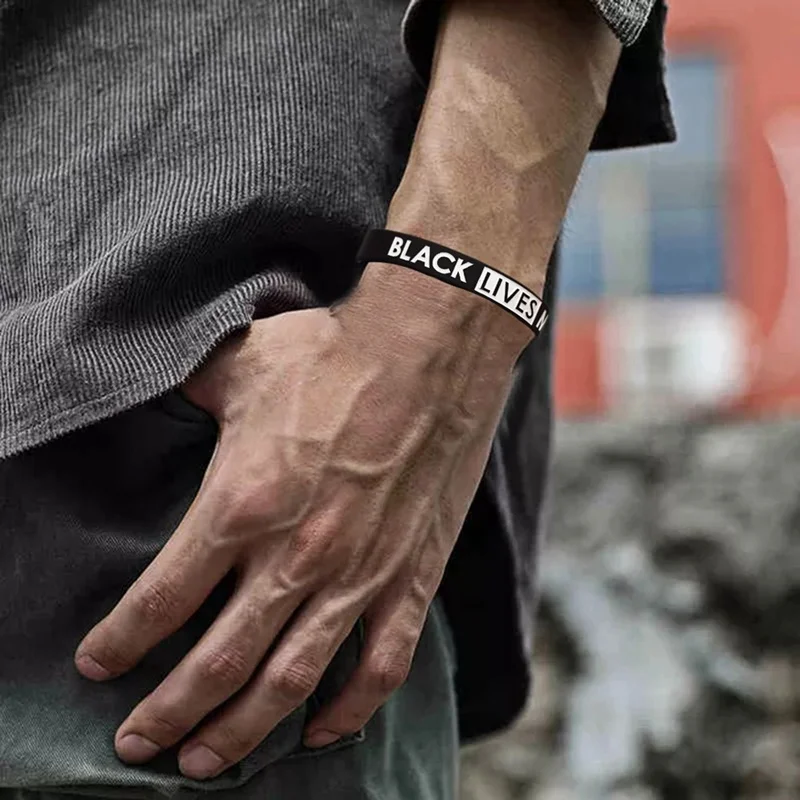 1 шт. черный силиконовый браслет из живой массы резиновый и браслеты для мужчин