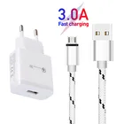 Быстрое зарядное устройство для Xiaomi Redmi 6A 7A Honor 8A 9A 9C, быстрая зарядка, USB-адаптер для Huawei P Smart 2019, кабель Micro USB для смартфона